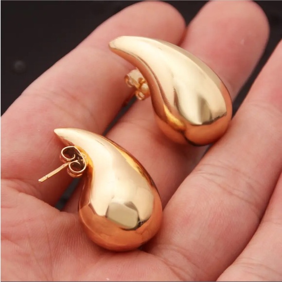 Large Drop Gold Filled Earrings - Picture 3 of 3
